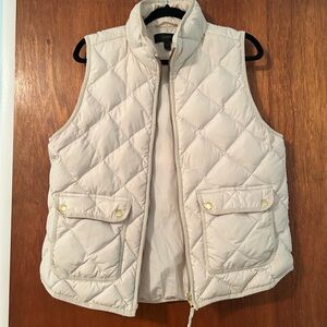 Women's Cream Quilted Vest